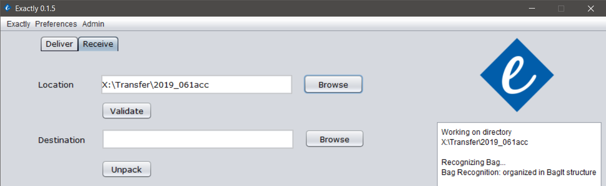 Archives Processing Manual > Exactly > Exactly_ReceiveScreen_prevalidate.png