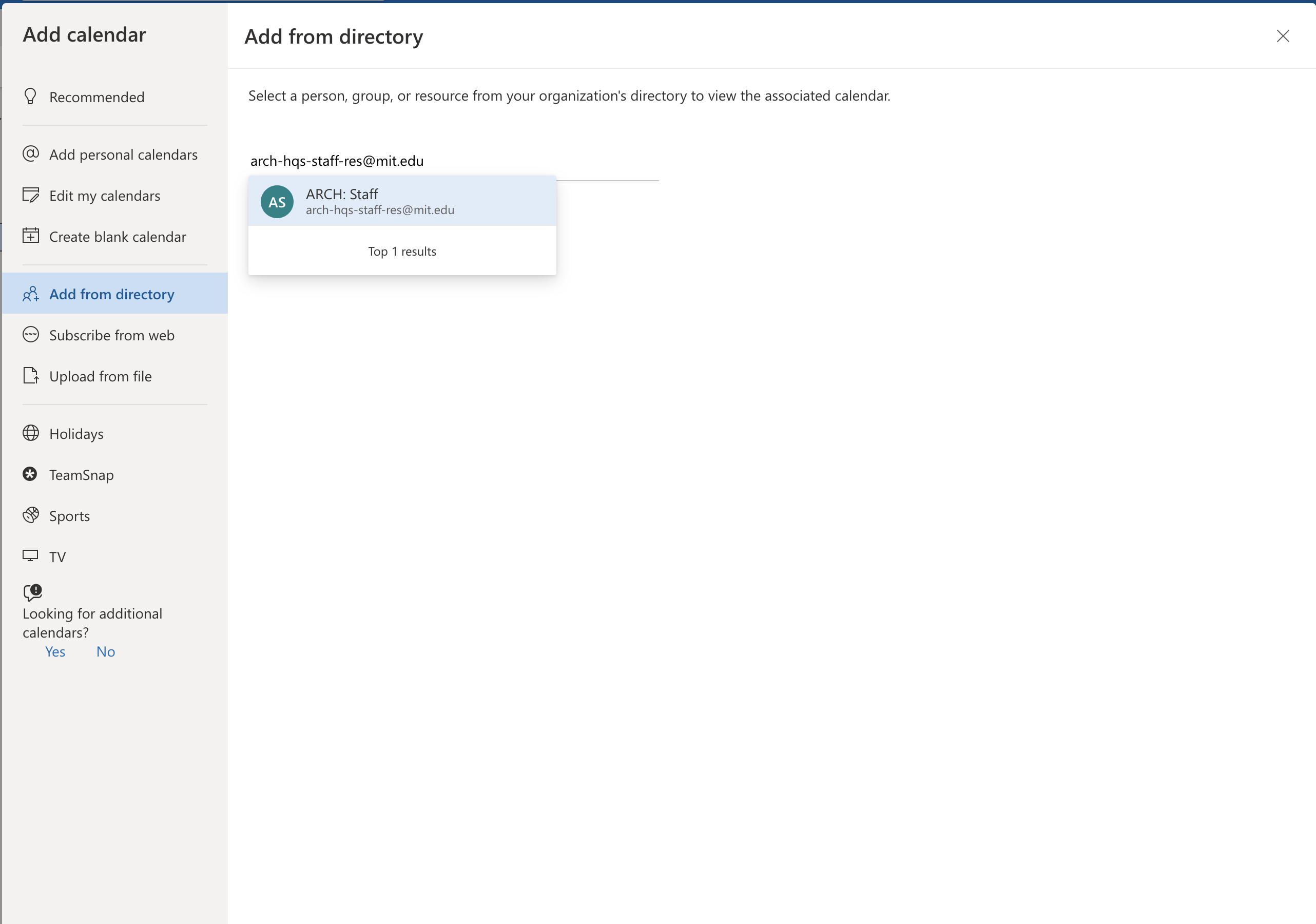 Koch Institute Technology Services > Adding a Shared Calendar in OWA / Outlook Online > Screen Shot 2022-07-13 at 8.16.09 AM.png